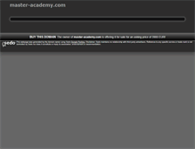 Tablet Screenshot of master-academy.com